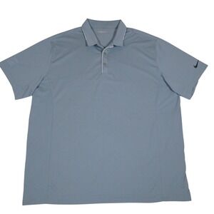 Nike Golf Polo Shirt Mens‎ XL Blue Tour Performance Dri Fit Reese Cafe Charity